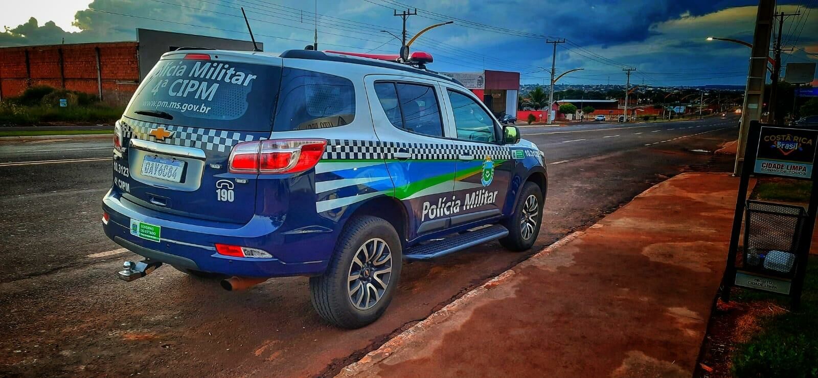 Imagem de compartilhamento para o artigo Adolescente colide com veículo parado e fica ferido em Costa Rica da MS Todo dia